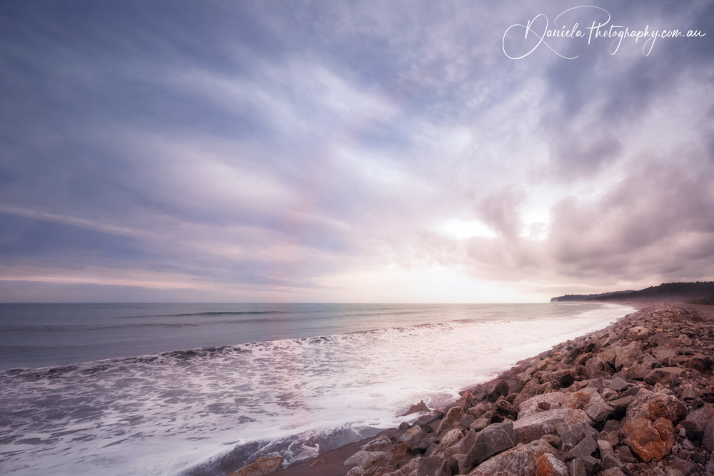 New Zealand Sunset Panorama at Bruce Bay